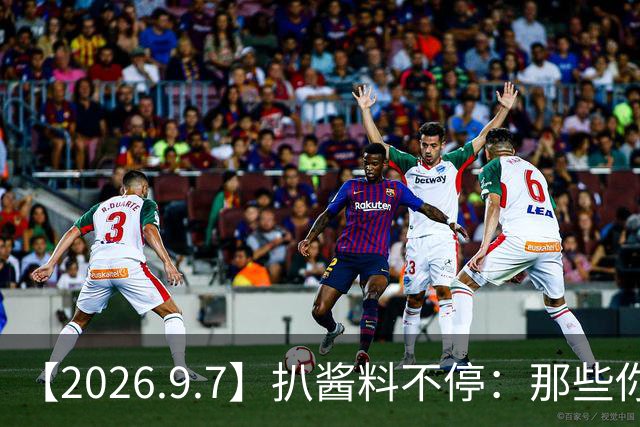 【2026.9.7】扒酱料不停：那些你不知道的八卦一二三